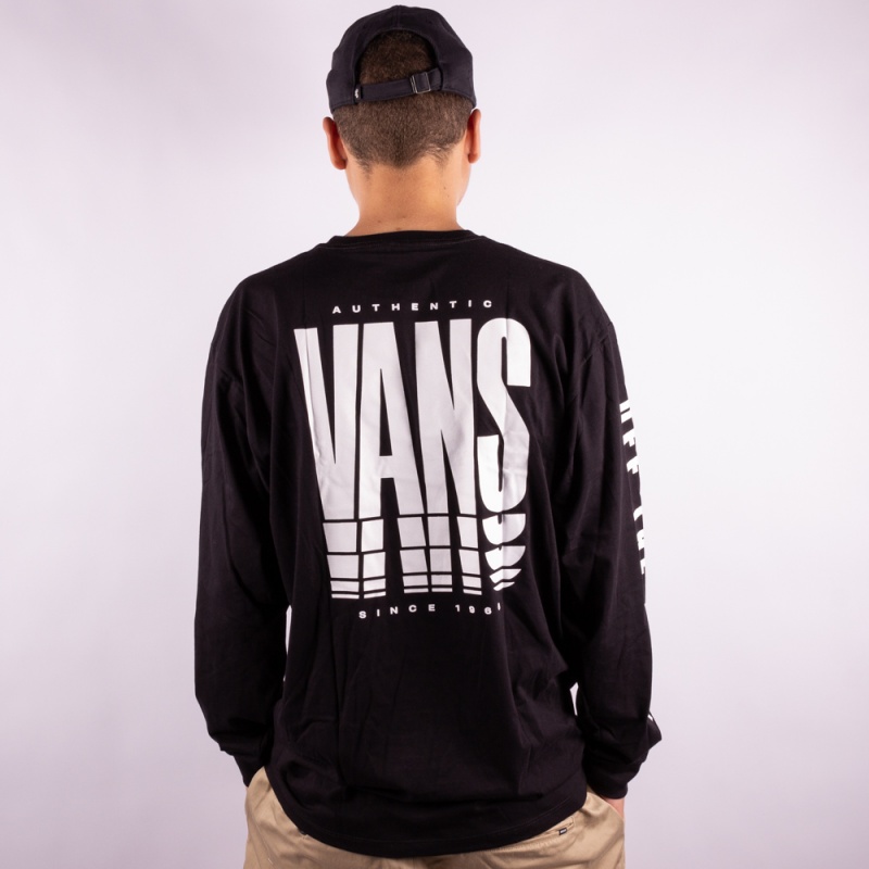 Camiseta Manga Longa Vans Reflect Preto